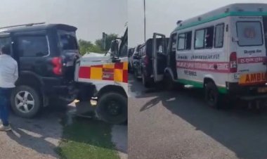 राहुल गांधी के काफिले की गाड़ियां आपस में टकराईं, कई लोगों के घायल होने की खबर, सुल्तानपुर कोर्ट जाते समय हादसा