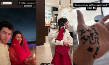 Priyanka Chopra-Nick Jonas ने मनाया करवा चौथ, सिंदूरी लाल लुक से लेकर मालती के साथ क्यूट अंदाज तक