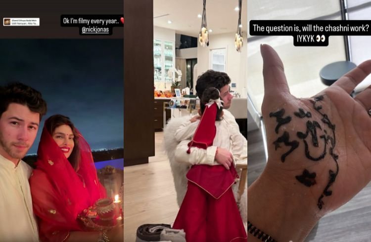 Priyanka Chopra-Nick Jonas ने मनाया करवा चौथ, सिंदूरी लाल लुक से लेकर मालती के साथ क्यूट अंदाज तक